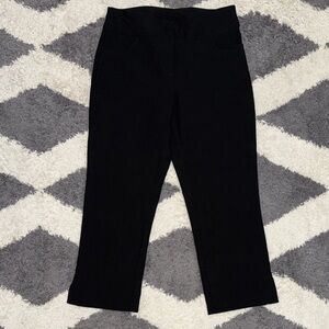 Tribal Black Cropped pull on Pants size 2